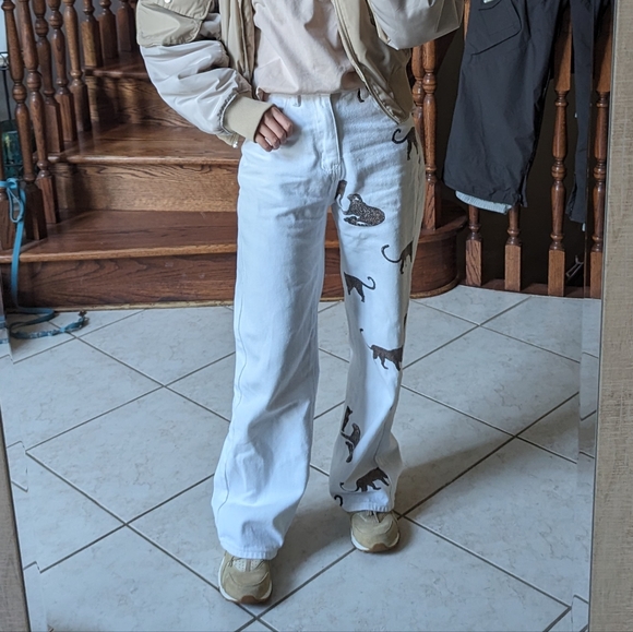 XS wide leg jeans white - Picture 2 of 6